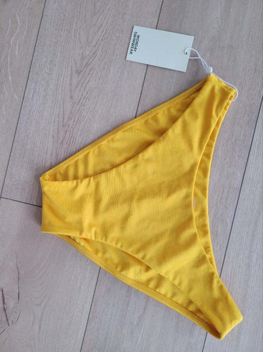 NWT Monday Swimwear Mango Gold Yellow Bikini Bathing Suit Set